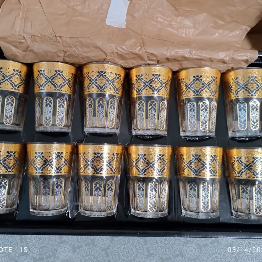 Set of 12  moroccan tea glasses